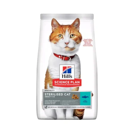 هيلز طعام جاف للقطط البالغة المعقمة بالتونا 3 كغ