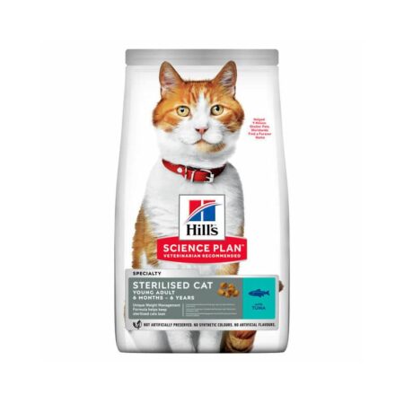 هيلز طعام جاف للقطط البالغة المعقمة بالتونا 10 كغ