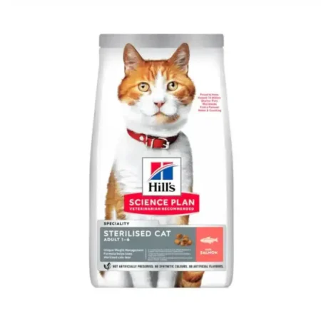 هيلز طعام جاف للقطط البالغة المعقمة بالسالمون 1.5كغ