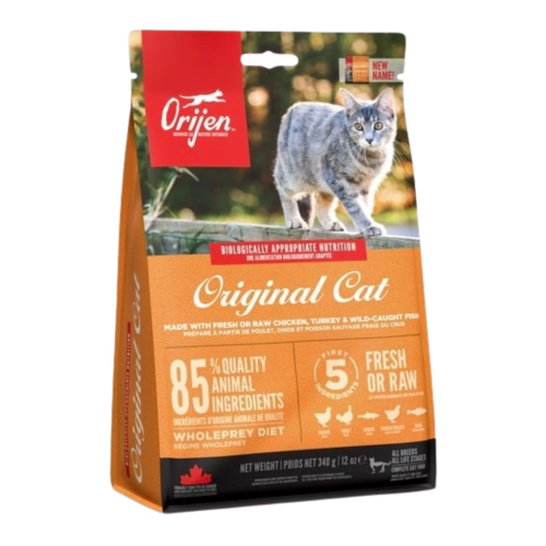 064992280345 أوريجن أورجينال طعام جاف بالدجاج والديك الرومي والأسماك للقطط 340 غ - الصورة 1