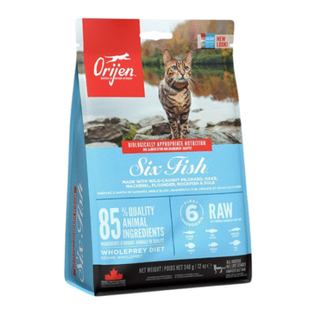 أوريجن طعام جاف بستة أنواع من السمك للقطط 340 غ