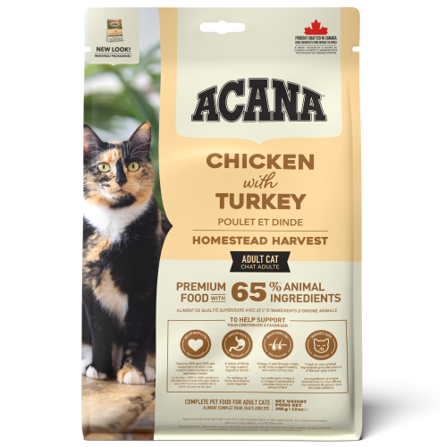 064992714345 أكانا طعام جاف هومستيد هارفيست بالدجاج والديك الرومي للقطط 340 جرام - الصورة 1