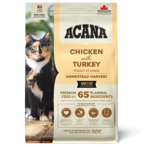 064992714369 أكانا طعام جاف هومستيد هارفيست بالدجاج والديك الرومي للقطط 1.8 كيلو - الصورة 1