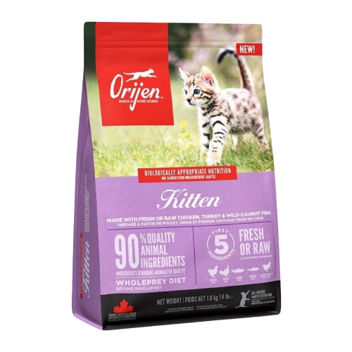 064992718862 أوريجن طعام جاف بالدجاج والديك الرومي والأسماك للقطط الصغيرة 1.8 كغ - الصورة 1