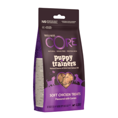 076344105398 مكافآت تدريب للجراء – ويلنيس كور بنكهة الدجاج والجزر 170غ - الصورة 1