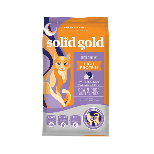 093766000384 سوليـد جولد اندقو مون سمك الاسكا بولك مع البيض خالي من الحبوب للقطط 1.36 كغ - الصورة 1