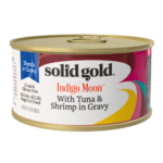 سوليد جولد إنديغو مون طعام رطب للقطط بالتونا والروبيان بالمرق 85غ