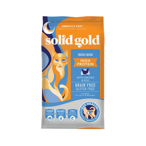 093766210127 سوليـد جولد اندقو مون بالدجاج مع البيض خالي من الحبوب للقطط 5.44 كغ - الصورة 1