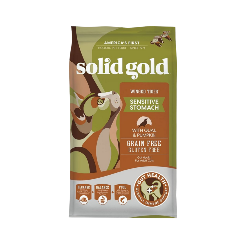 093766211063 سوليـد جولد وينق تايقر السمان و القرع خالي من الحبوب للقطط 2.72 كغ - الصورة 1