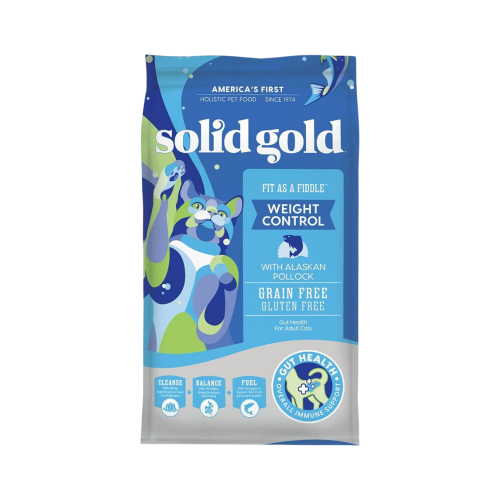 093766212121 طعام جاف للقطط سوليد جولد بـ سمك البولك، خالي من الحبوب والجلوتين، 5.44 كغ. - الصورة 1