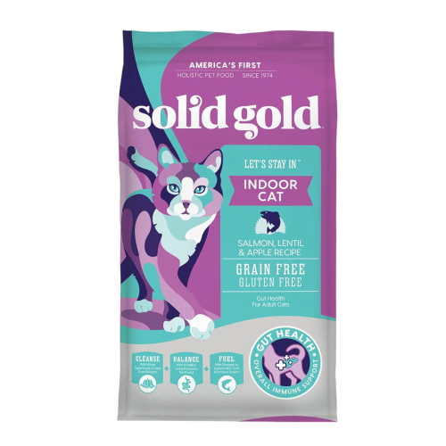 093766218062 طعام جاف للقطط سوليد جولد بالسلمون، خالي من الحبوب، 2.72 كغ. - الصورة 1