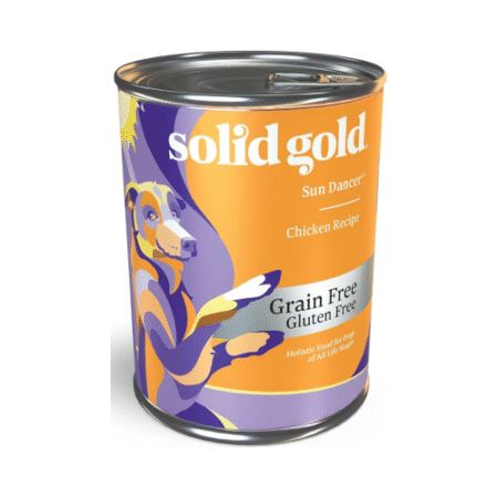 سوليـد جولد صن دانسر معلبات دجاج خالي من الحبوب للكلاب 374 غ