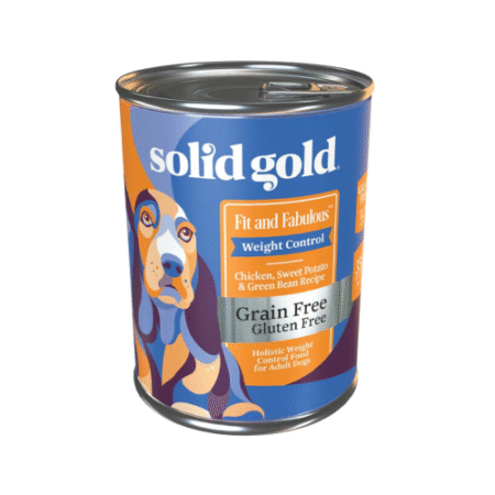 سوليـد جولد فيت آند فابولوس معلبات دجاج خالي من الحبوب للكلاب 374 غ