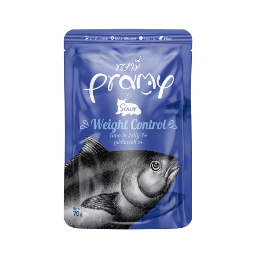 18859601044369 برامي اظرف التونة في الجيلي +7 للقطط البالغة 70غ كرتون (12 حبة) - الصورة 1