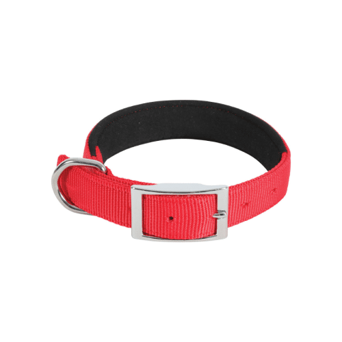 3336020667280 زولكس طوق للكلاب كومف نايلون 50سم×25ملم وسط أحمر - الصورة 1