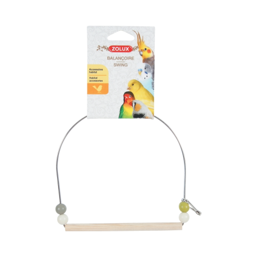 3336021340144 زولكس ارجوحة خشب مع إطار حديد للطيور الصغيرة - الصورة 1