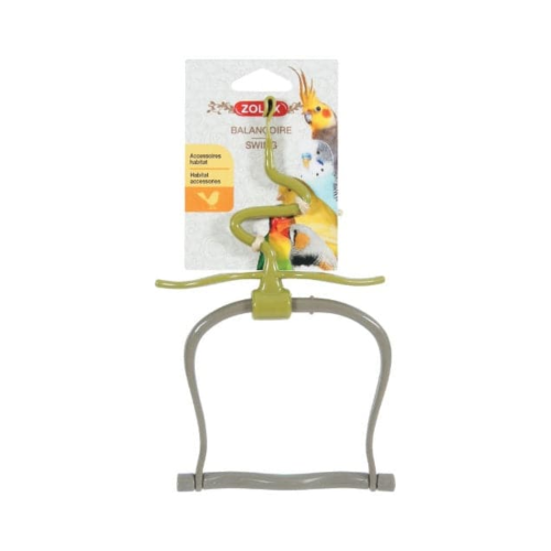 3336021340168 زولكس ارجوحة بلاستيك للطيور الصغيرة مع أوراق - الصورة 1