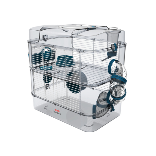 3336022060218 زولكس "رودي 3" قفص ثنائي للقوارض الصغيرة - أزرق - الصورة 1