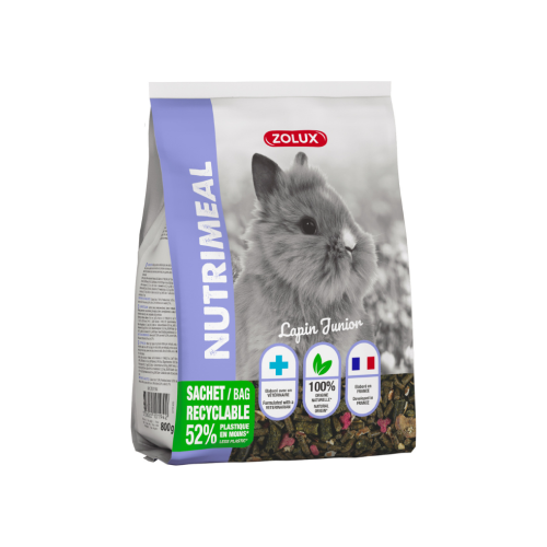 3336022101942 زولكس نوتريميل 3 غذاء للأرانب الصغيرة 800 غ - الصورة 1