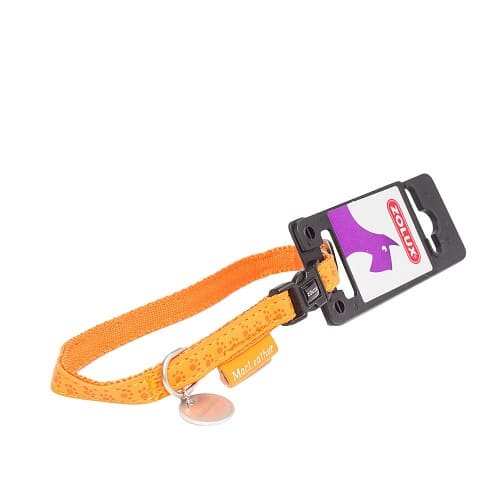 3336022351736 زولكس طوق جلد مشمع للكلاب قابل للتعديل - 25 مم  برتقالي - الصورة 1