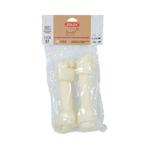 3336024828076 زولكس عظم مضغ أبيض معقود 15Cm - الصورة 1