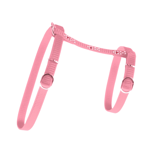 3336025100379 زولكس صدرية نايلون للقطط سمك مرصع 10مم - وردي - الصورة 1