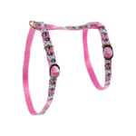 زولكس صدرية نايلون للقطط رسمة قطة زهري 10مم  وردي