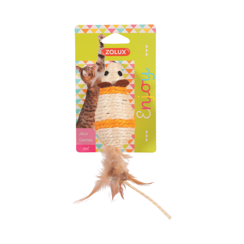 3336025807148 زولكس لعبة للقطط من الألياف البيضاءعلى شكل فأر - الصورة 1