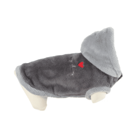 زولكس تيدي كنزة مع قبعة للقطط - كبير جدا رمادي