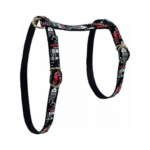 زولكس صدرية نايلون للقطط رسمة سمك 10مم  أسود