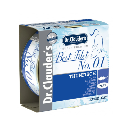 4014355280174 د.كلاودرز معلبات بست فيليه رقم 1 تونة للقطط 70غ - الصورة 1