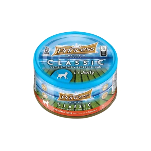 5350393001838box برينسس بريميوم معلبات كلاسيكية الدجاج والتونة مع صلصلة السلطعون 170غ كرتون (24 حبة) - الصورة 1