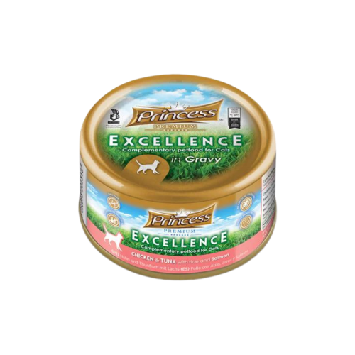 5350393002316box برينسس بريميوم إكسلانس معلبات بالدجاج و التونة مع الأرز و السلمون 70 غ كرتون (24 حبة) - الصورة 1