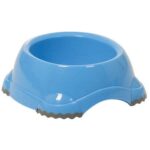 مودرنا صحن طعام بلاستيكي للقطط و الكلاب لون سماوي غير قابل للإنزلاق / وسط