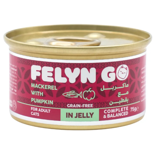 6281001157083 فيلاين قو طعام كامل معلبات ماكريل مع اليقطين في الجيلي 75غ - الصورة 1