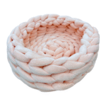 سرير وافن اطار حديد دائري وردي