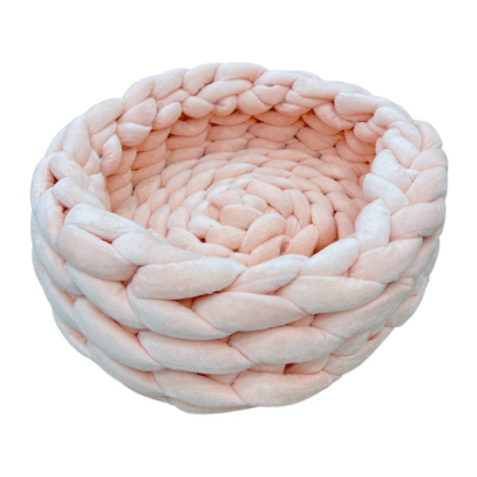 سرير وافن اطار حديد دائري وردي