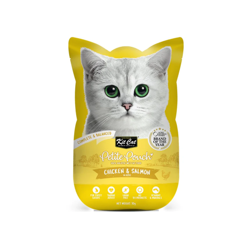 780348007106 كت كات بتيت باوتش غذاء كامل-دجاج وسالمون 70غ - الصورة 1