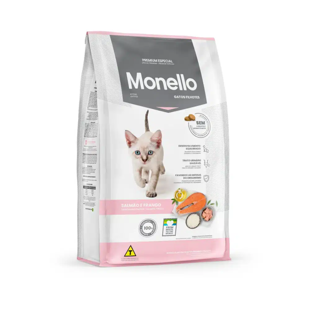 7898349703538 مونيلو طعام للقطط الصغيرة سالمون و دجاج 1كغ - الصورة 1