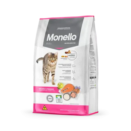 مونيلو طعام للقطط البالغة سالمون و دجاج 1كغ