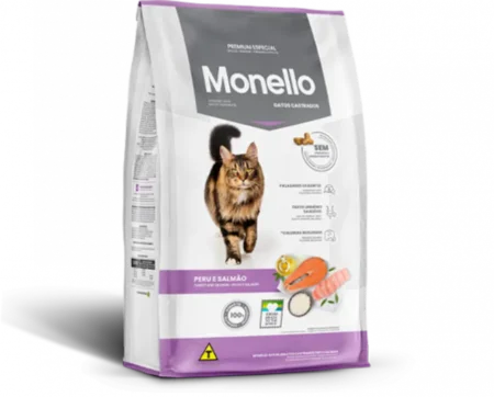 مونيلو طعام للقطط البالغة المعقمة ديك رومي و سالمون 1كغ