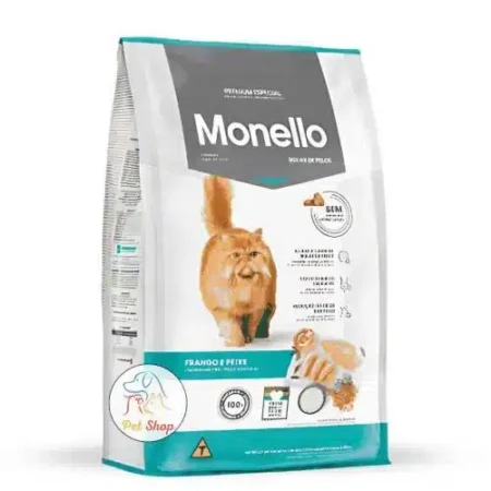 مونيلو طعام للقطط البالغة كرات الشعر دجاج وسمك 1كغ