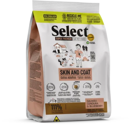 سيليكت باي مونيلو للقطط لصحة الجلد والفراء سالمون جزر وتوت أزرق 1.5كغ