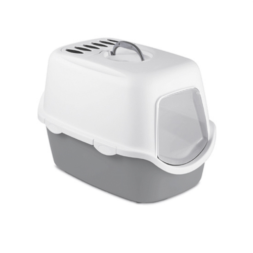 8003507986855 ستيفان بلاست كاثي صندوق رمل + فلتر هواء بلاستيك للقطط رمادي - الصورة 1