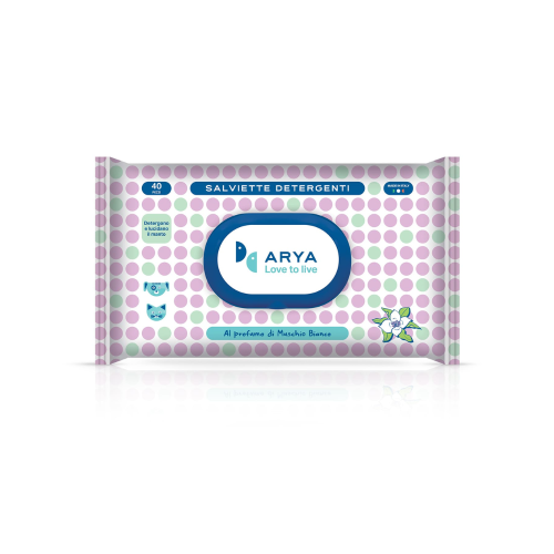 8006455056359 اريا مناديل رطبة بالمسك الأبيض 30×20سم 40 قطعة - الصورة 1