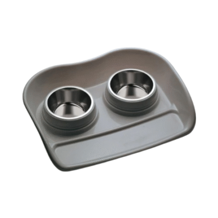 إم بي إس وعاء حديد مزدوج صغير 0.4 لتر رمادي داكن