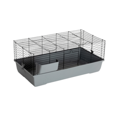 أم بي أس بالدو 100 فلات قفص قوارض 100x53x46h  اسود/رمادي