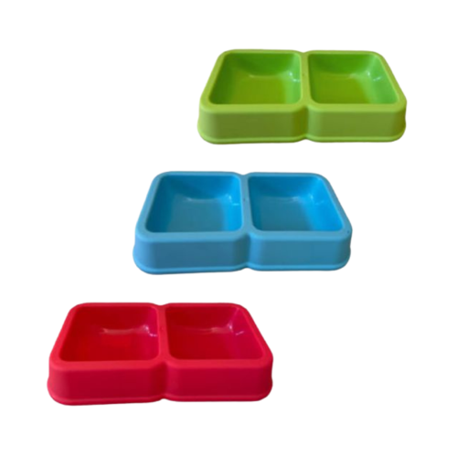 8033776767695 ام بي بيرغامو كيتولا فيولا صحن بلاستيك مزدوج 0.6 لتر ×2 ألوان مشكلة - الصورة 1