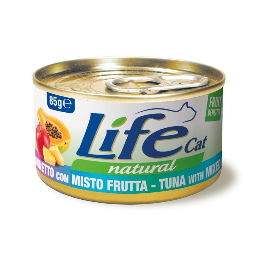 8034105422919 لايف كات طعام رطب للقطط بنكهة التونة مع الفواكه 85غ - الصورة 1