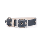 ماي فاميلي تراث طوق جلد كحلي وبيج 45×2.2سم وسط